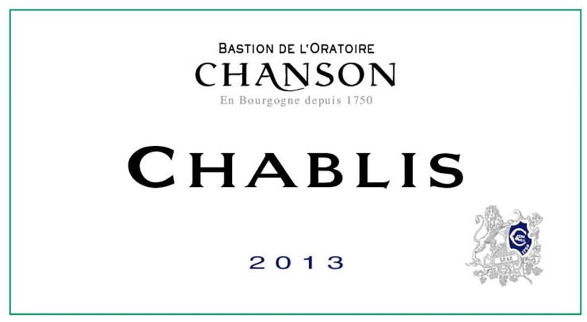Chanson Pere & Fils Chablis 2013 Front Label