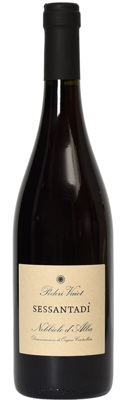 Poderi Vaiot Sessantadi Nebbiolo d'Alba 2019 Front Bottle Shot