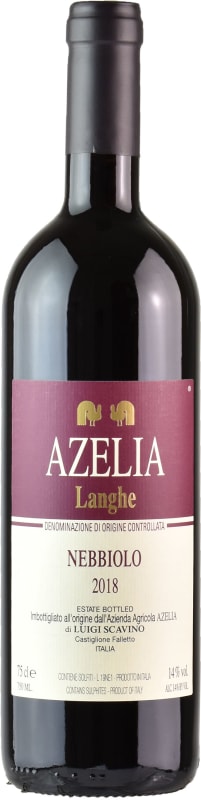 Azelia Langhe Nebbiolo 2018 Front Bottle Shot