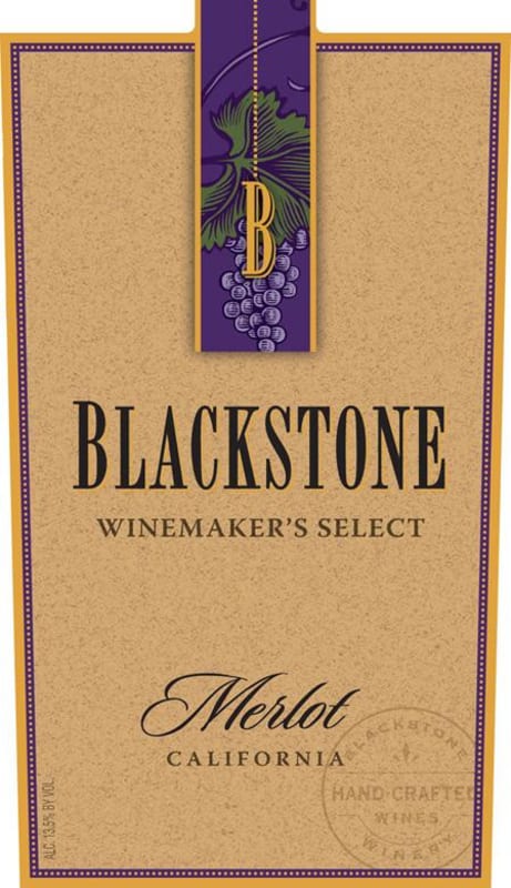 Blackstone Winemaker's Select Merlot 2008 Front Label