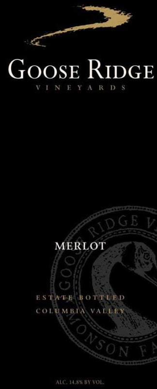 Goose Ridge Merlot 2015 Front Label