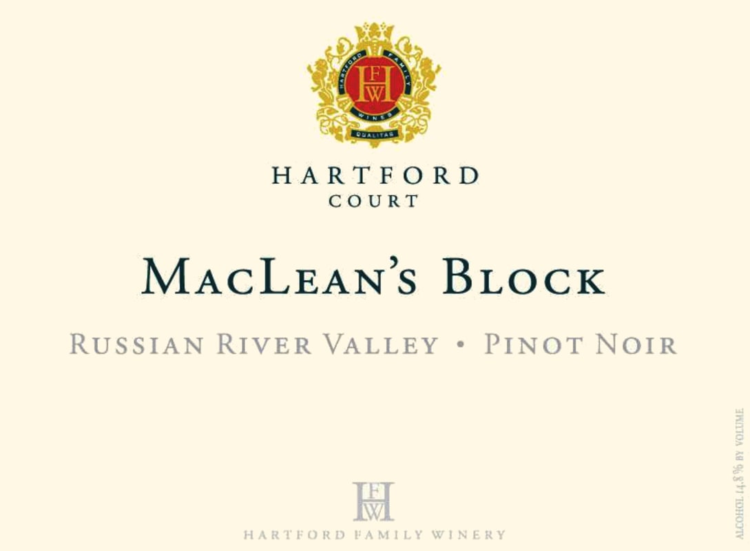 Hartford MacLean's Block Pinot Noir 2011 Front Label