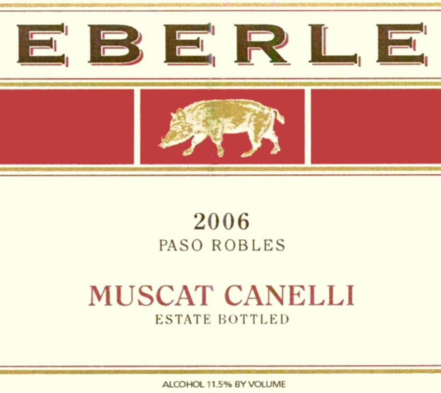 Eberle Canelli Muscat 2006 Front Label