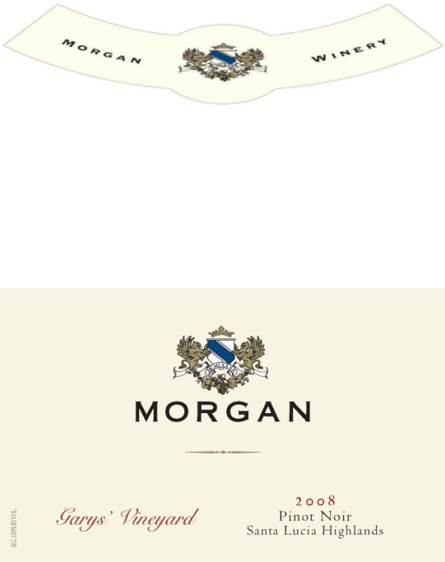 Morgan Garys' Vineyard Pinot Noir 2008 Front Label