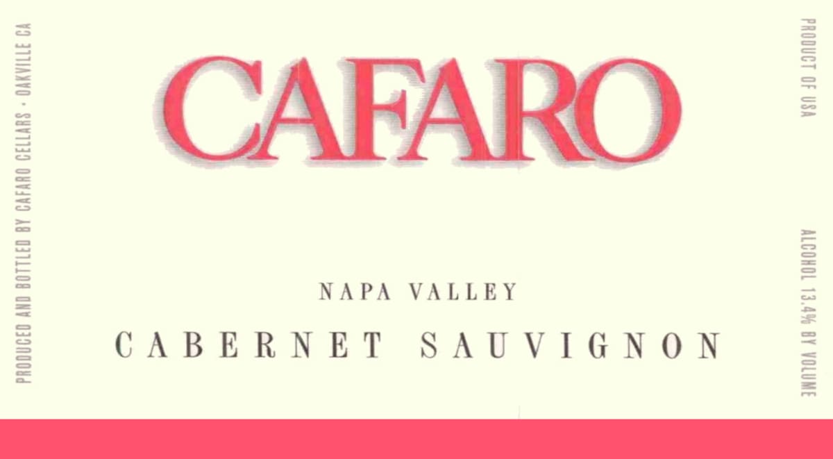Cafaro Cellars Cabernet Sauvignon 2003 Front Label