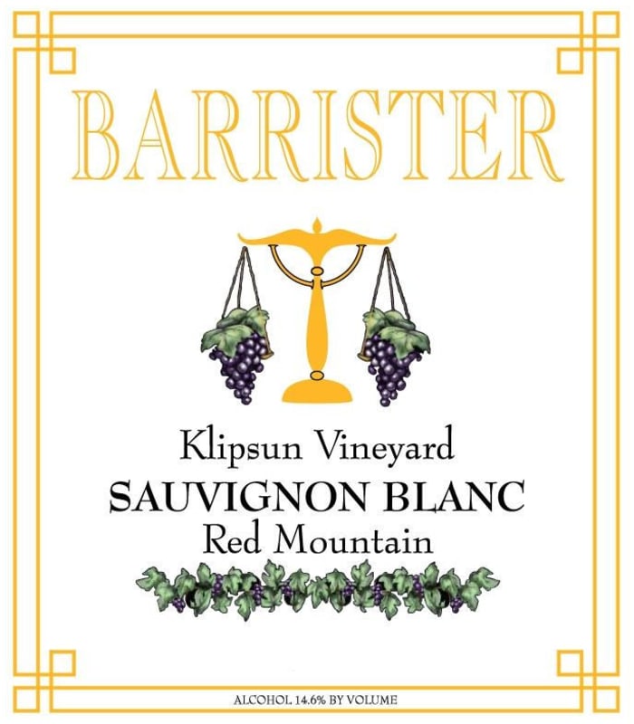 Barrister Winery Klipsun Vineyard Sauvignon Blanc 2010 Front Label