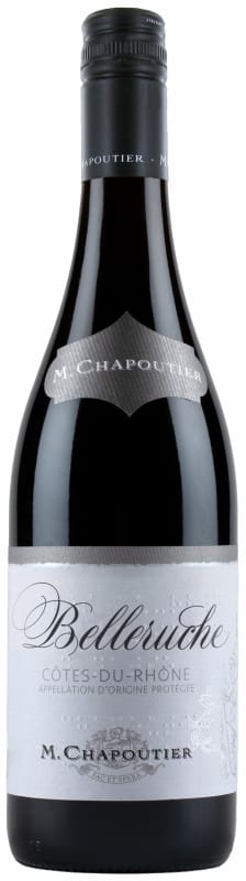 M. Chapoutier Cotes du Rhone Belleruche Rouge 2024 Front Bottle Shot