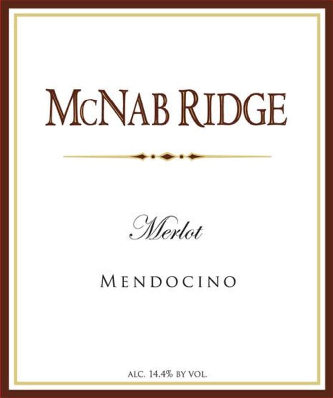 McNab Ridge Winery Merlot 2018 Front Label