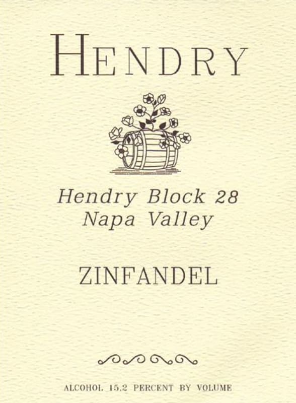 Hendry Block 28 Zinfandel 2010 Front Label