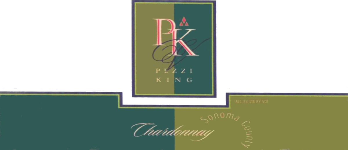Pezzi King Sonoma County Chardonnay 2001 Front Label
