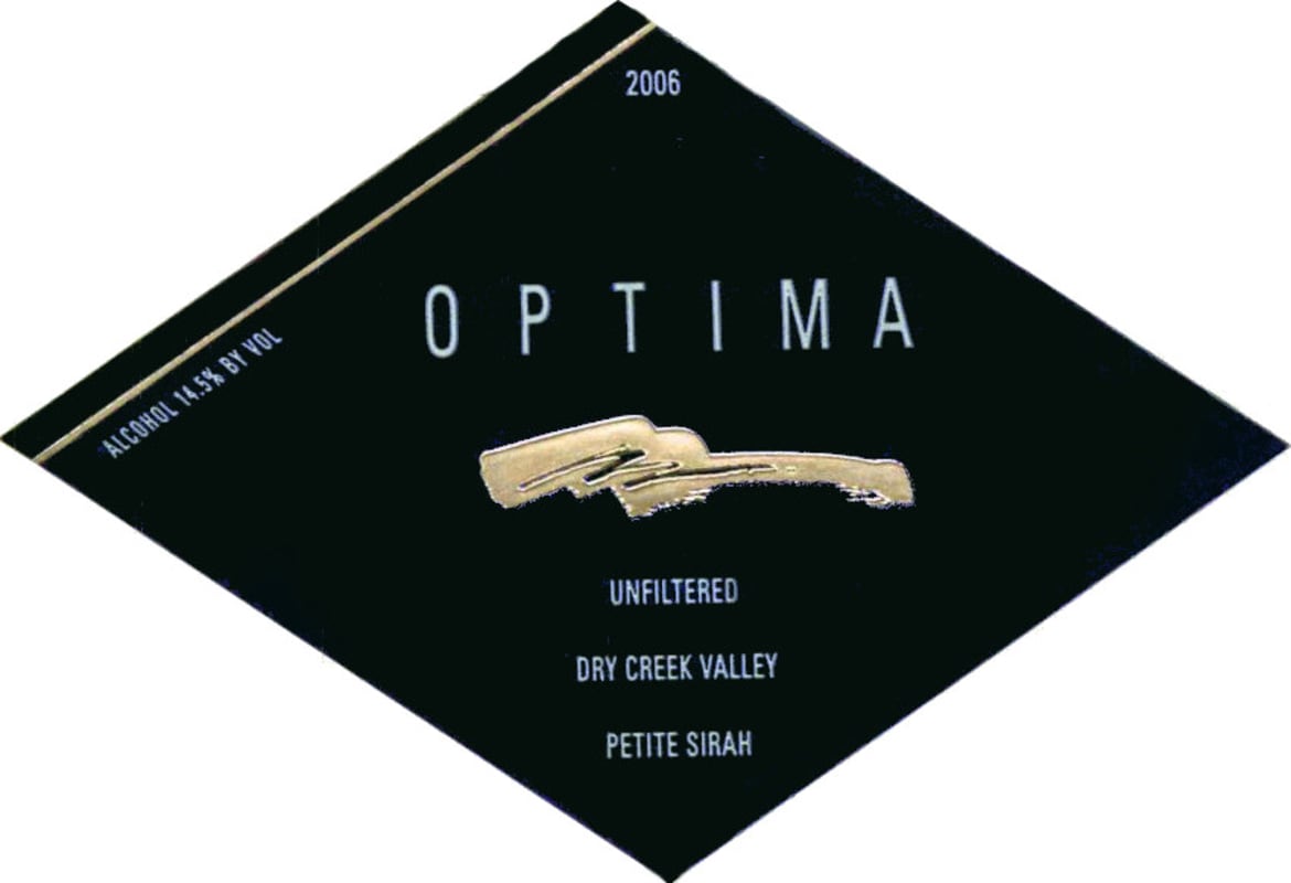 Optima Dry Creek Valley Petite Sirah 2006 Front Label