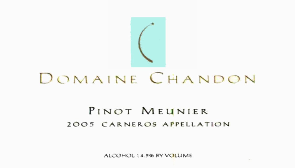Chandon Pinot Meunier 2005 Front Label