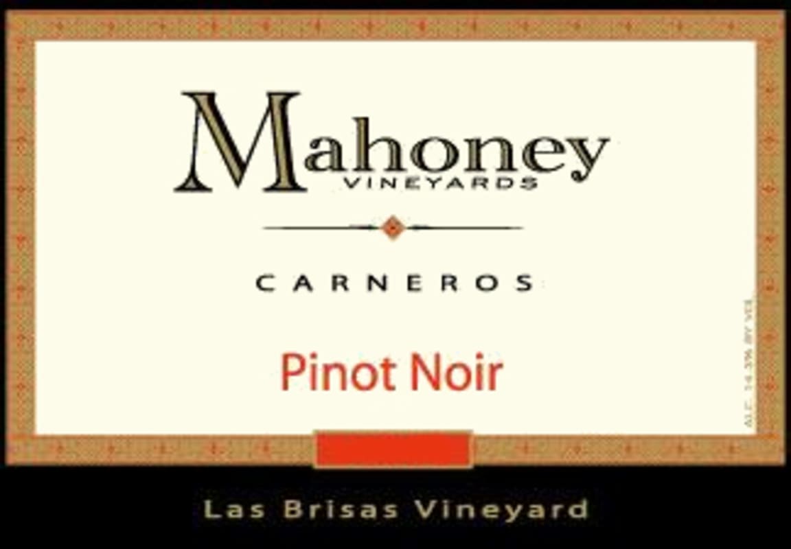 Carneros Wine Company Mahoney Vineyards Las Brisas Vineyard Pinot Noir 2005 Front Label
