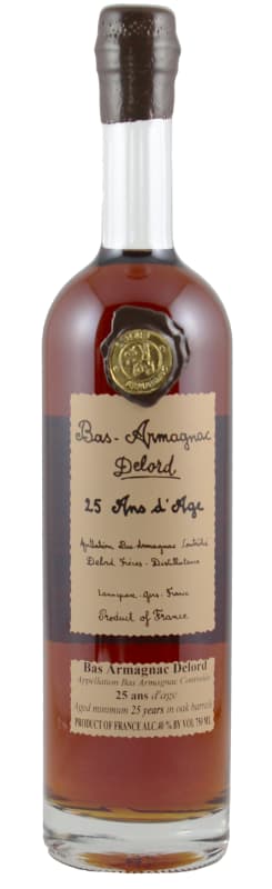 Delord 25 Year Armagnac Front Bottle Shot