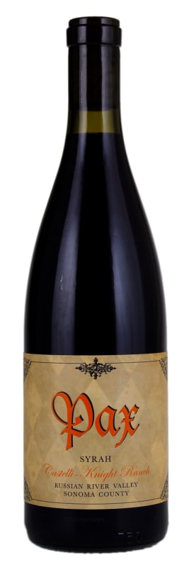 Pax Castelli-Knight Ranch Syrah 2016 Front Bottle Shot