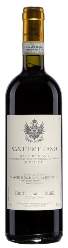 Marchesi Incisa della Rocchetta Sant'Emiliano Barbera d'Asti Superiore 2017 Front Bottle Shot