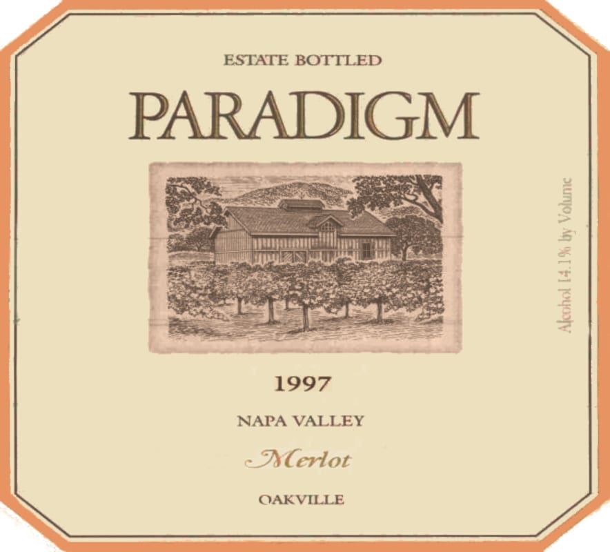 Paradigm Napa Valley Merlot 1997 Front Label