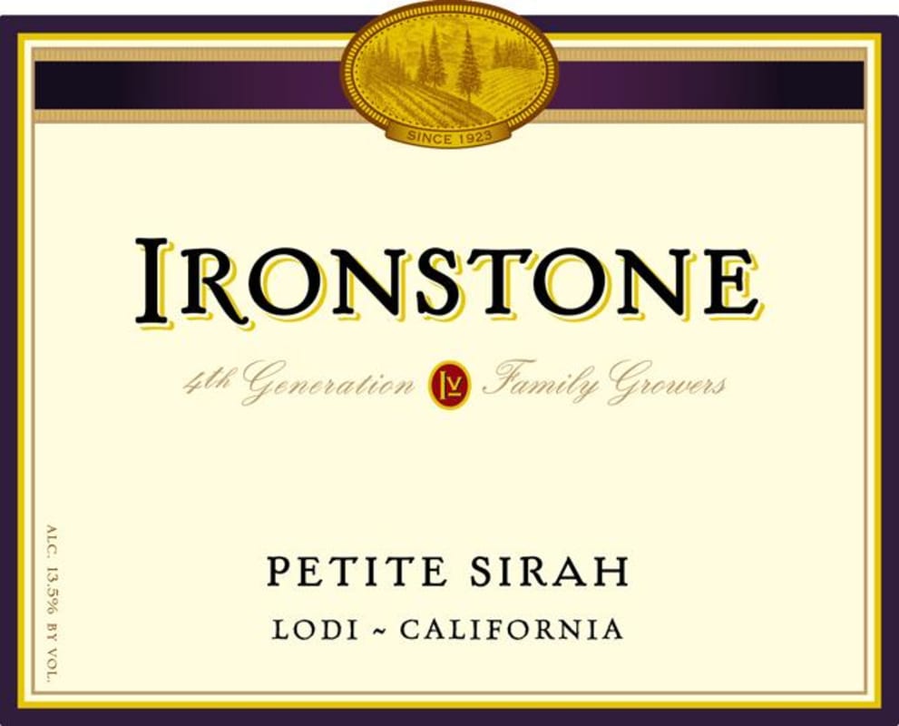 Ironstone Petite Sirah 2012 Front Label