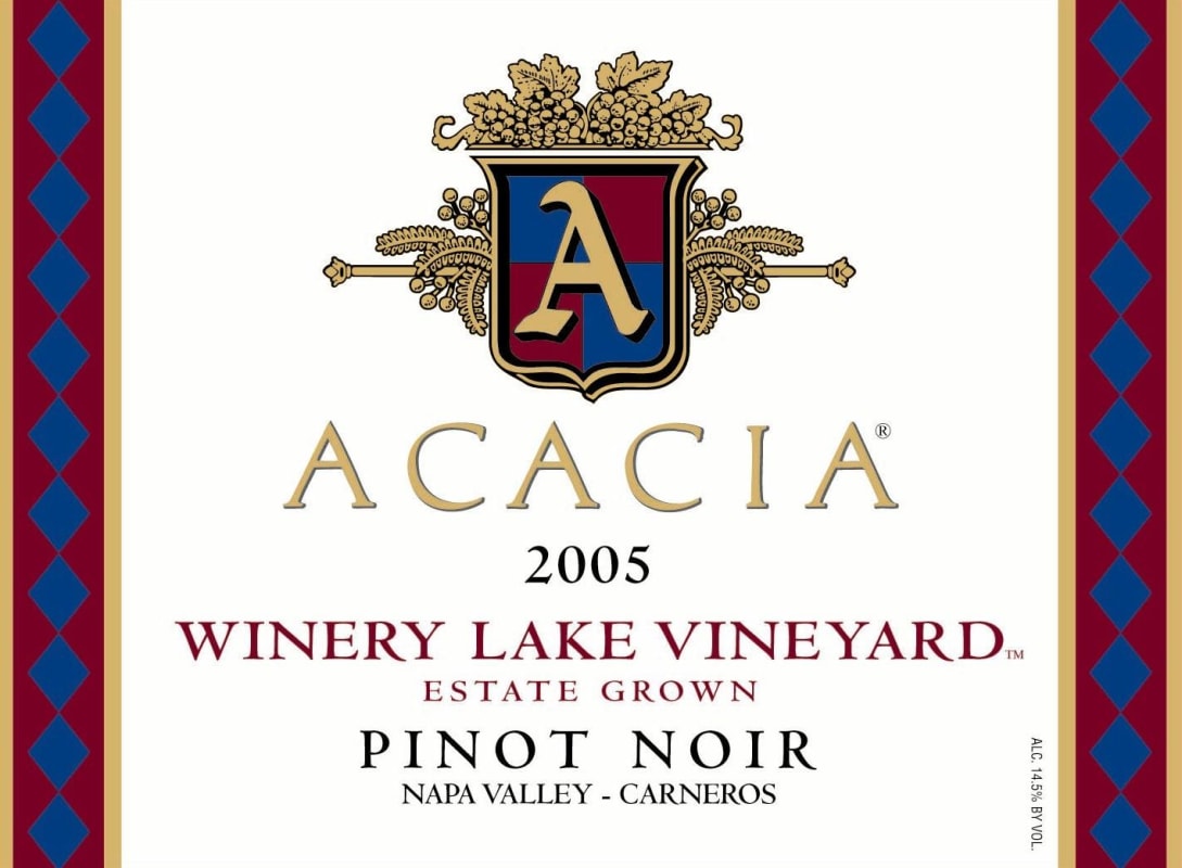 Acacia Lake Vineyard Pinot Noir 2005 Front Label