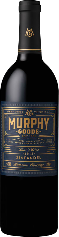 Murphy-Goode Liar's Dice Zinfandel 2015 Front Bottle Shot