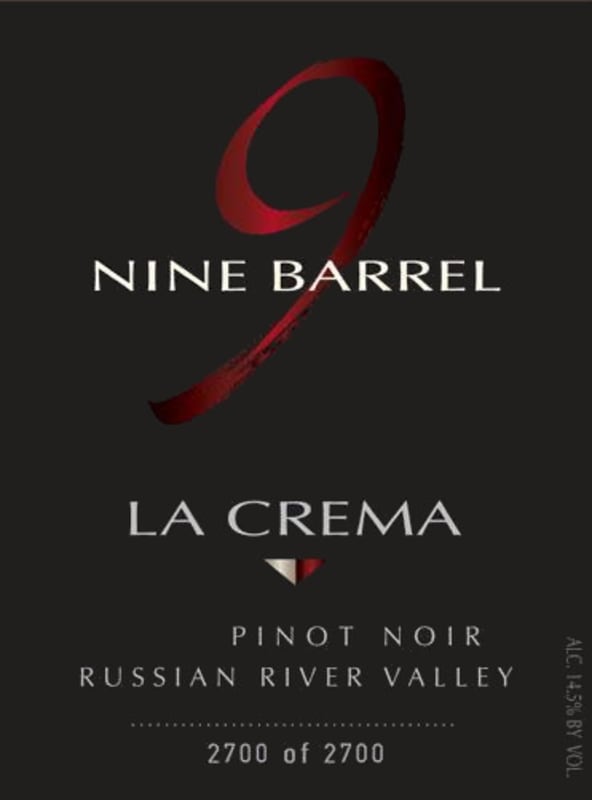 La Crema Nine Barrel Pinot Noir 2010 Front Label