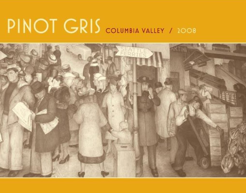 Boomtown by Dusted Valley Pinot Gris 2008 Front Label