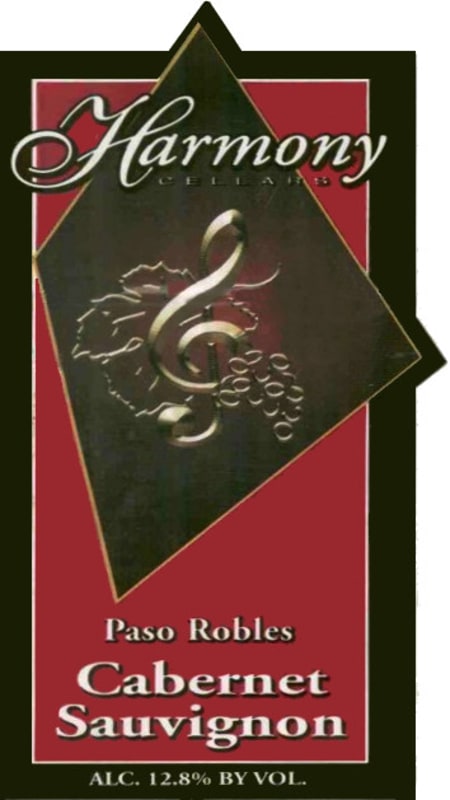 Harmony Cellars Cabernet Sauvignon 2002 Front Label