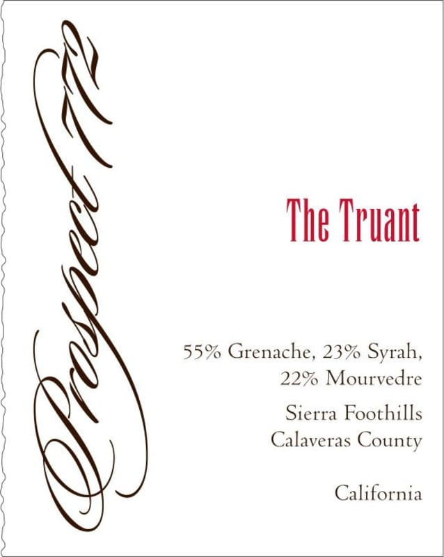 Prospect 772 The Truant Grenache Syrah Mourvedre 2014 Front Label