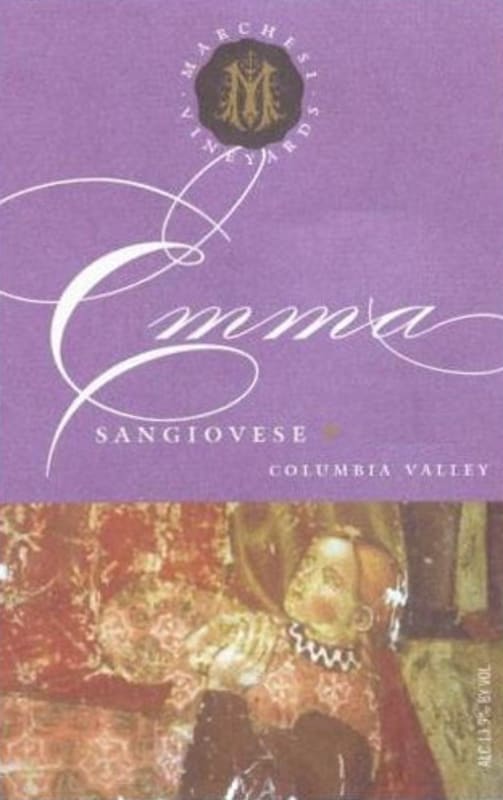 Marchesi Vineyards Emma Sangiovese 2012 Front Label