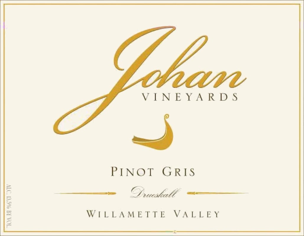 Johan Vineyards Drueskall Pinot Gris 2010 Front Label