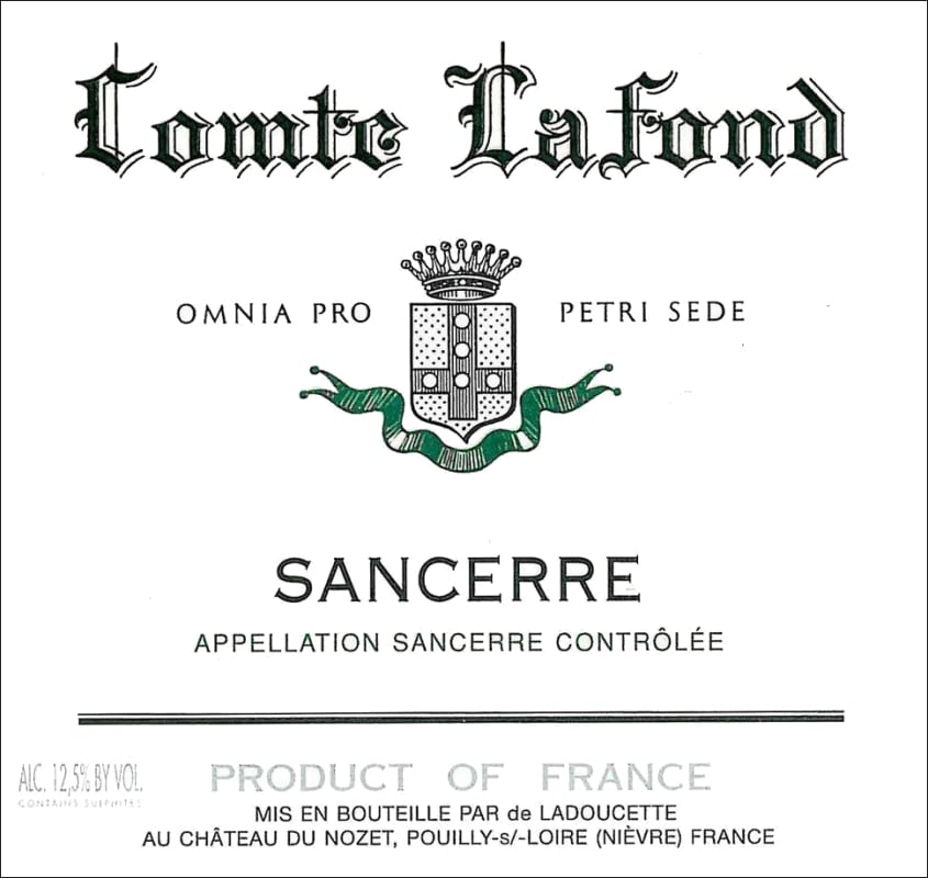 Ladoucette Comte Lafond Sancerre (375ML half-bottle) 2022 Front Label