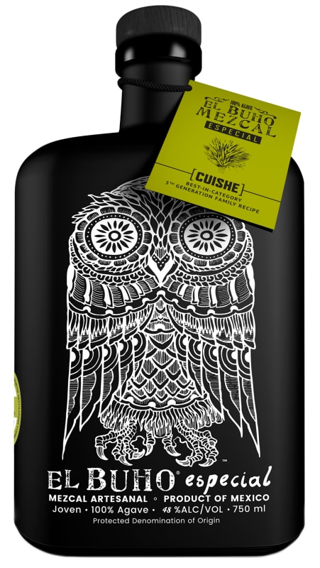 El Buho Especial Cuishe Mezcal Front Bottle Shot