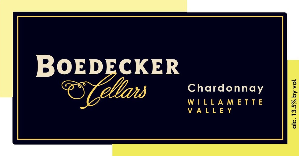 Boedecker Cellars Chardonnay 2014 Front Label