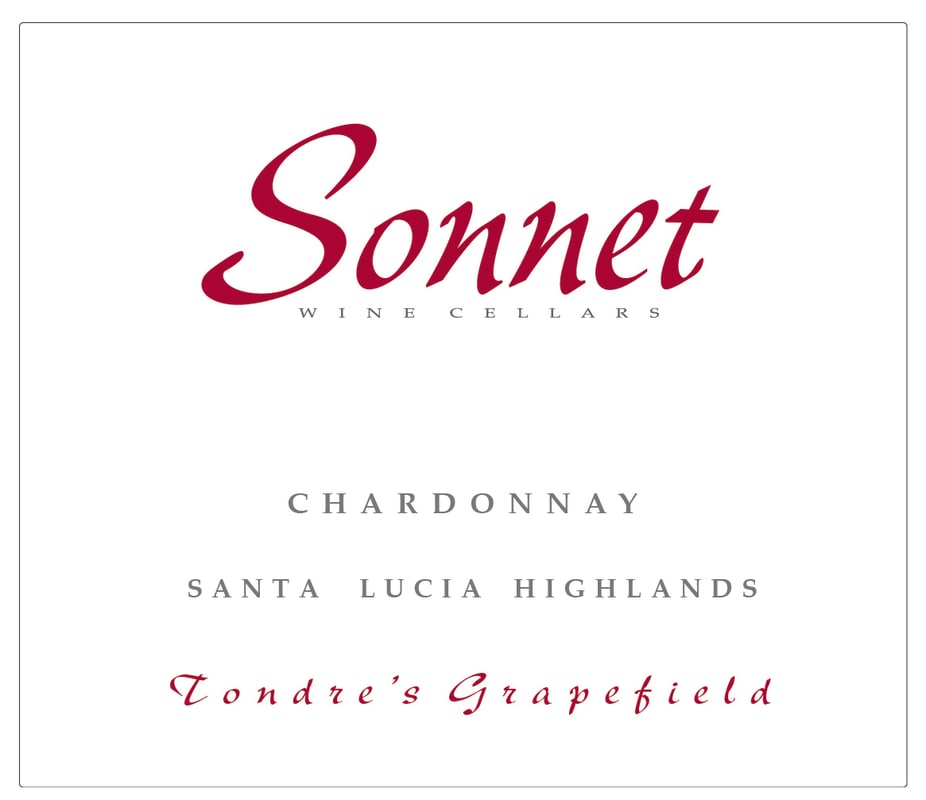 Sonnet Tondre's Grapefield Chardonnay 2016 Front Label