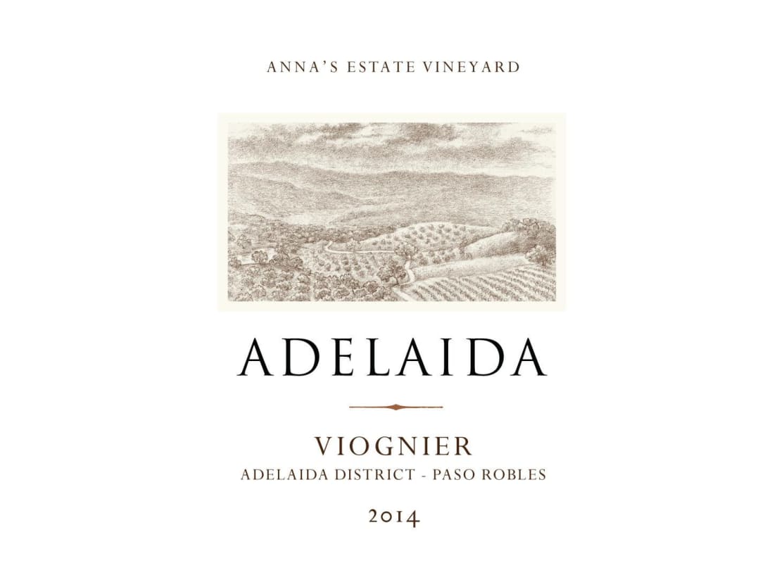 Adelaida Anna's Estate Vineyard Viognier 2014 Front Label