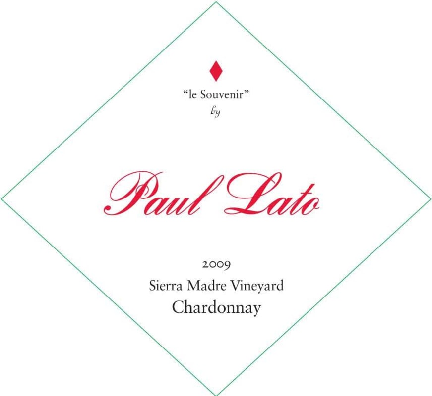 Paul Lato Le Souvenir Sierra Madre Chardonnay 2009 Front Label
