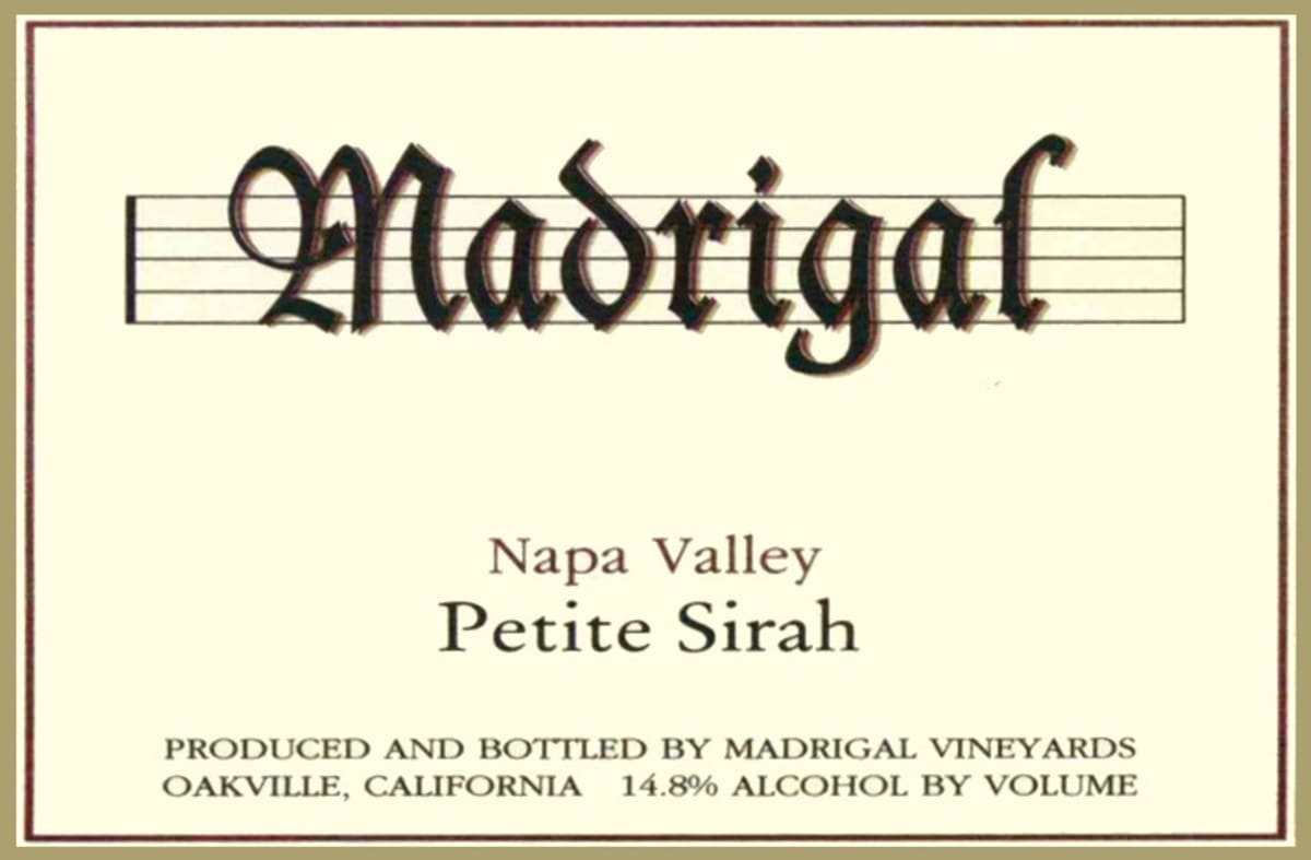 Madrigal Vineyards Petite Sirah 2005 Front Label