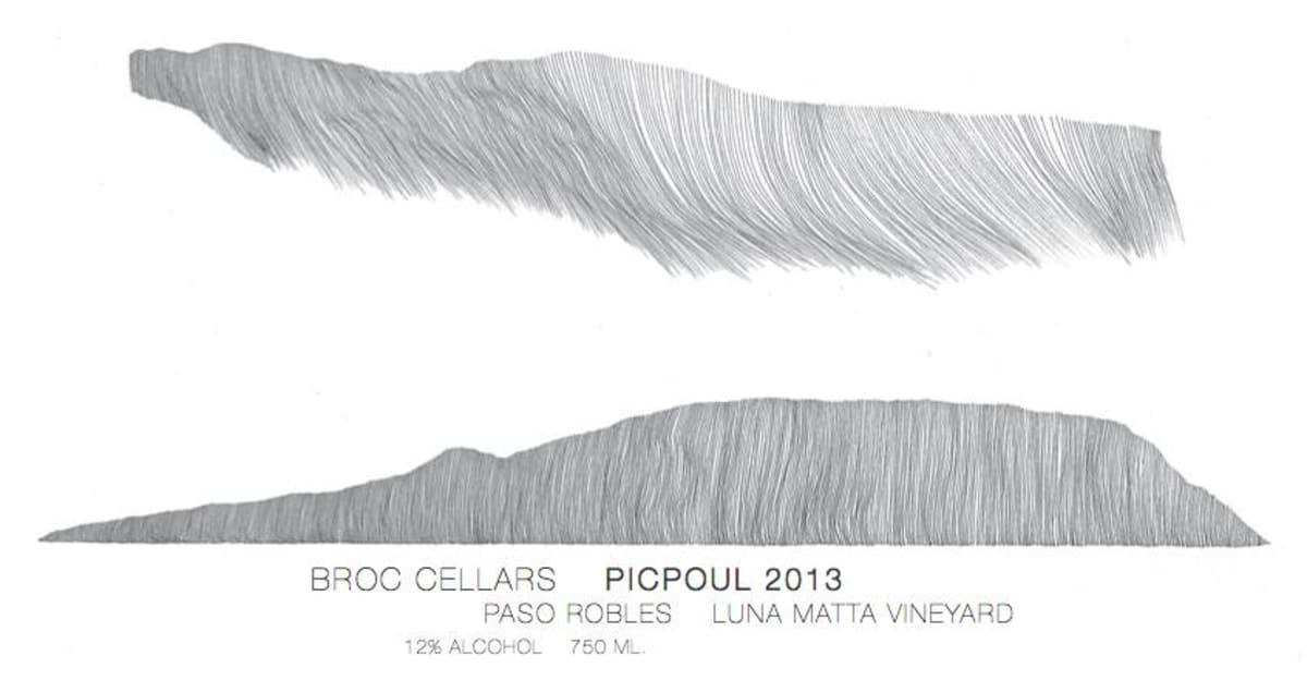 Broc Cellars Luna Matta Vineyard Picpoul 2013 Front Label