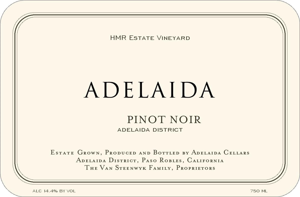 Adelaida HMR Pinot Noir 2015 Front Label