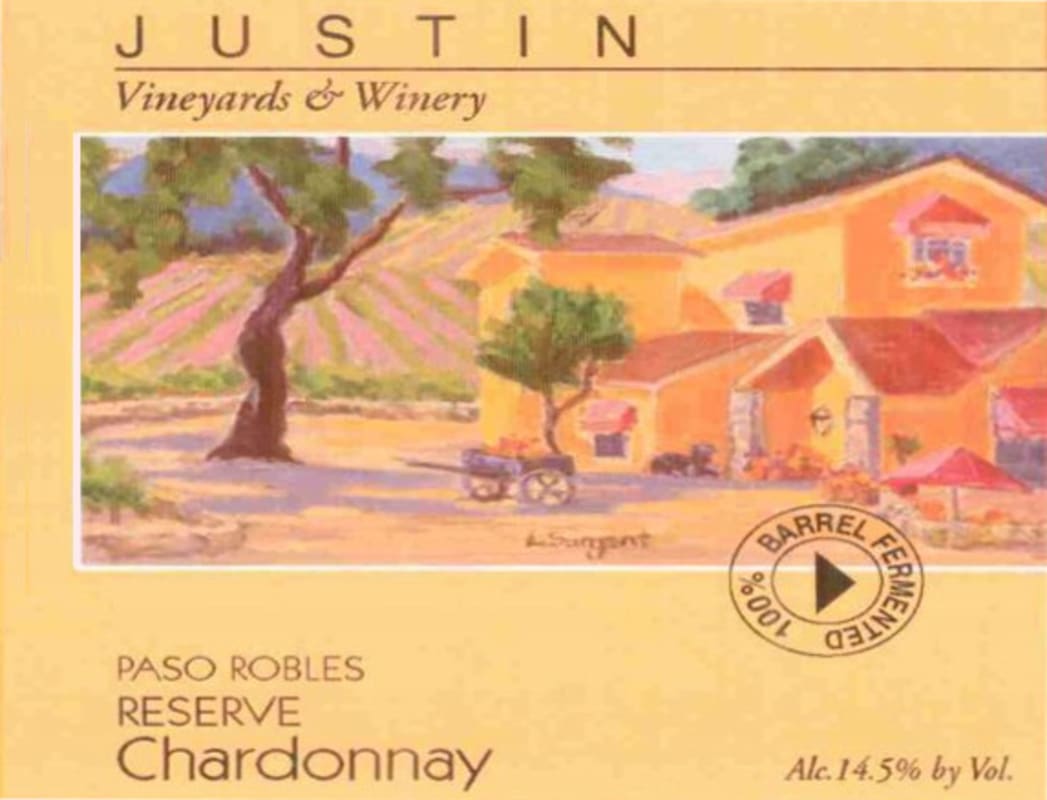Justin Reserve Chardonnay 2003 Front Label