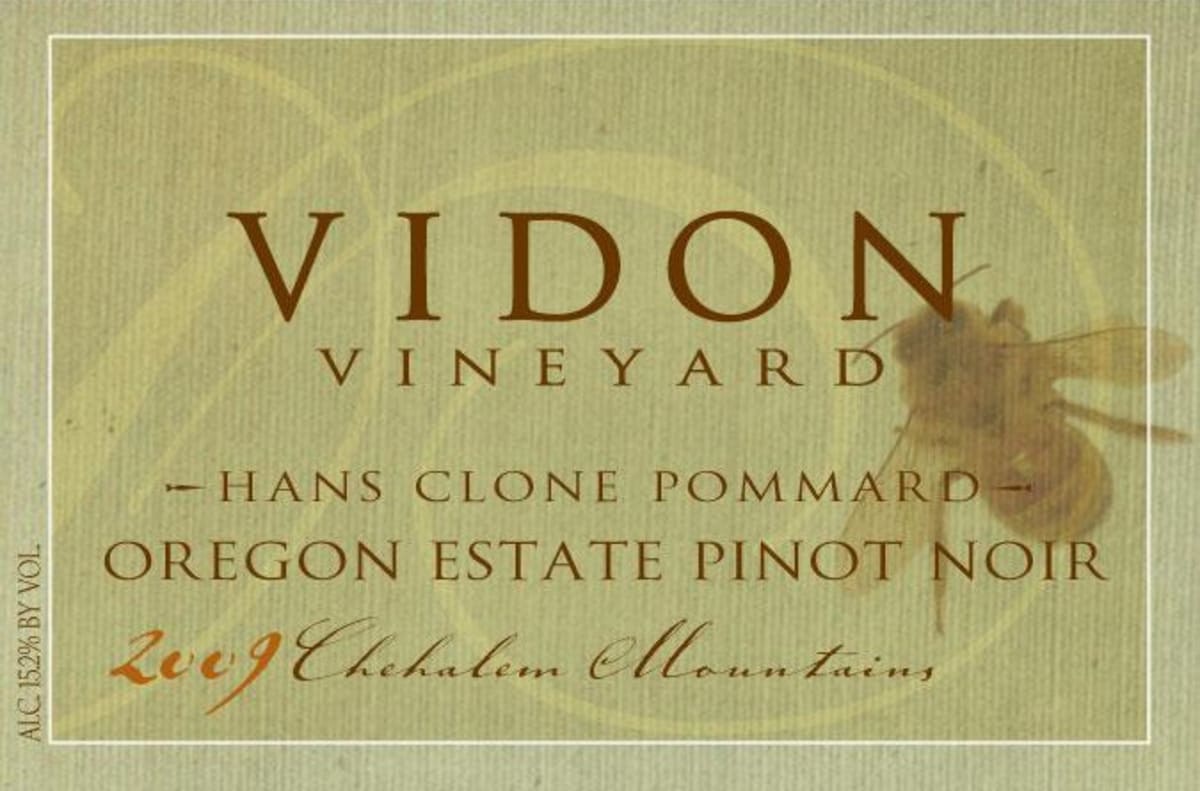 Vidon Vineyard Hans Clone Pommard Pinot Noir 2009 Front Label