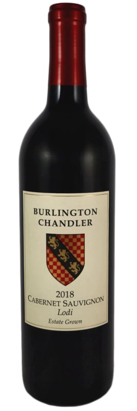 Burlington Chandler Estate Cabernet Sauvignon 2018 Front Bottle Shot