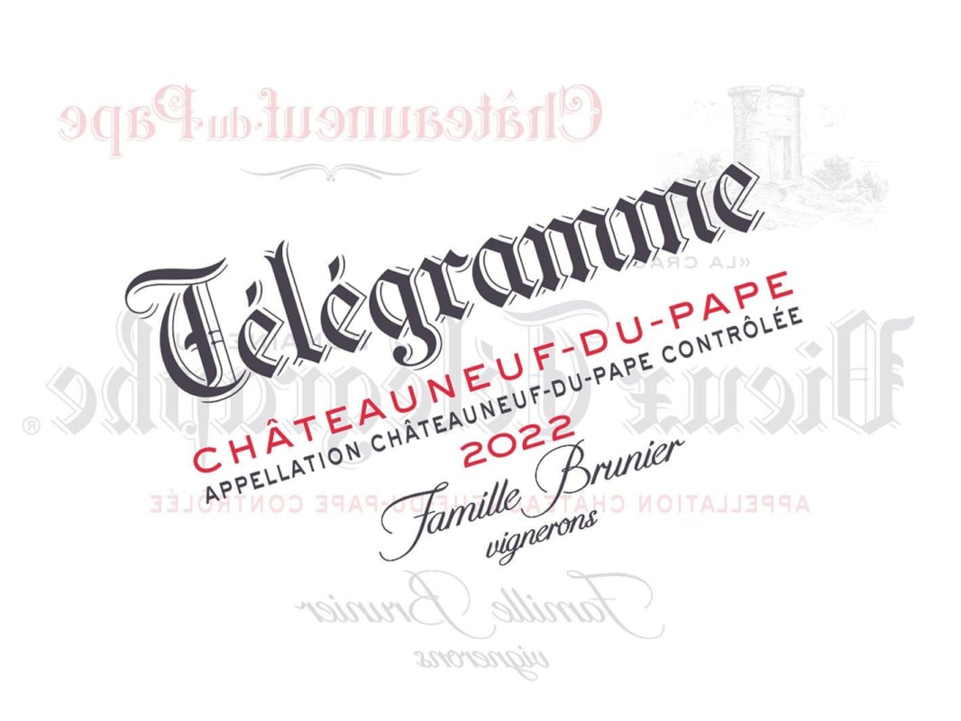 Domaine du Vieux Telegraphe Chateauneuf-du-Pape Telegramme (1.5 Liter Magnum) 2022 Front Label