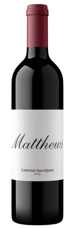 Matthews Winery Cabernet Sauvignon 2019 Front Bottle Shot