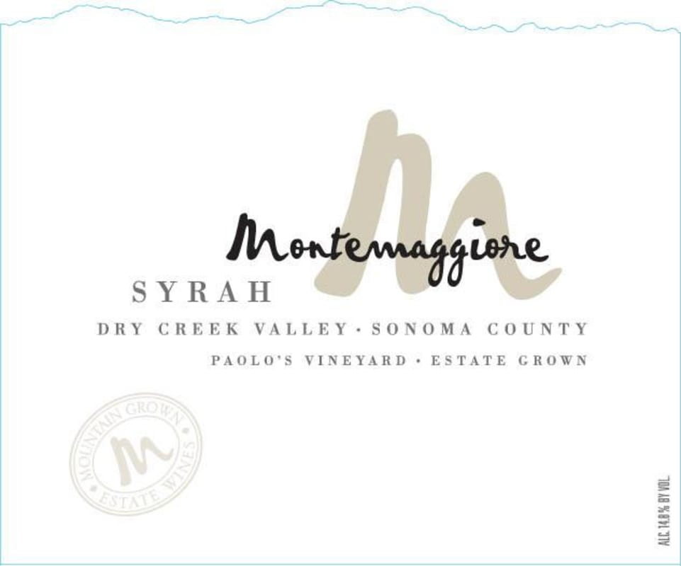 Montemaggiore Paulos Vineyard Syrah 2014 Front Label