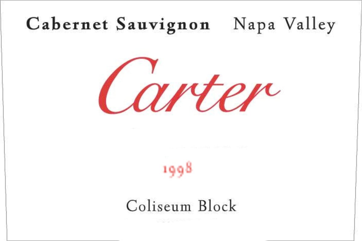 Carter Cellars Coliseum Block Cabernet Sauvignon 1998 Front Label