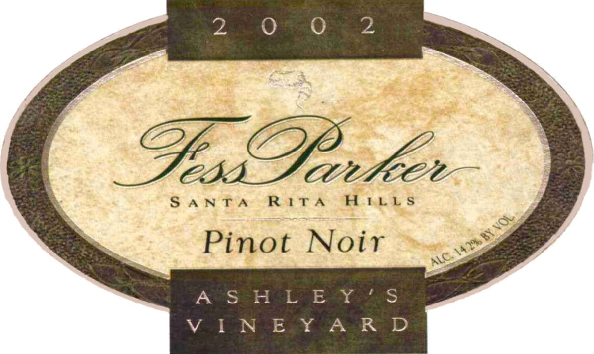 Fess Parker Ashley's Vineyard Pinot Noir 2002 Front Label