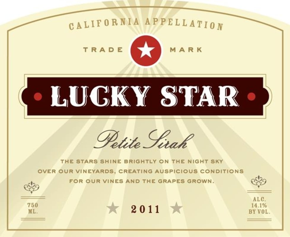 Lucky Star Petite Sirah 2011 Front Label