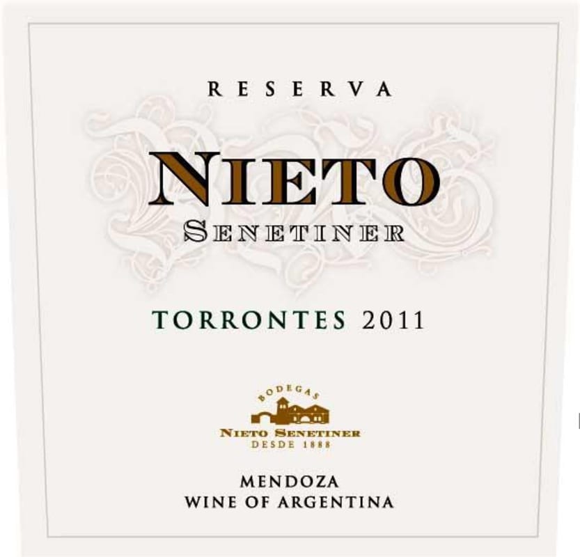 Nieto Senetiner Reserva Torrontes 2011 Front Label