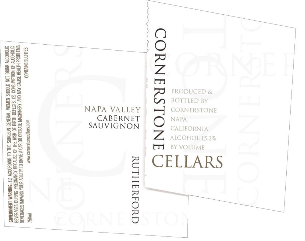 Cornerstone Cellars Rutherford Cabernet Sauvignon 2021 Front Label